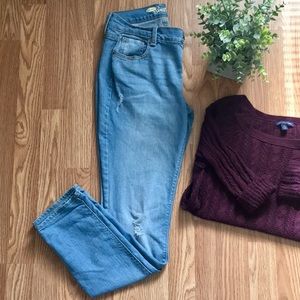Old Navy || light wash the sweetheart skinny jeans